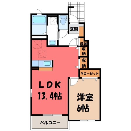 結城駅 徒歩16分 1階の物件間取画像